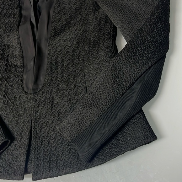 REBECCA TAYLOR - SIZE 2 BLACK OPEN BLAZER USED - Picture 5 of 12